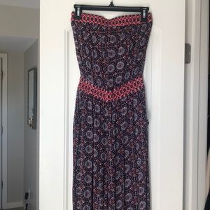 Strapless Jumpsuit with Pockeys